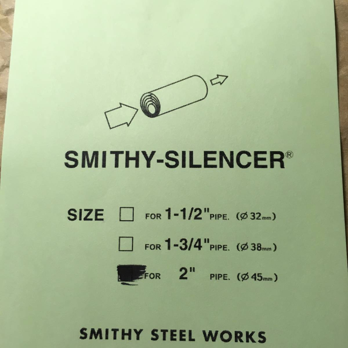 ハーレー用バッフルSMITHY-SILENCERスマイシーサイレンサー2インチ用