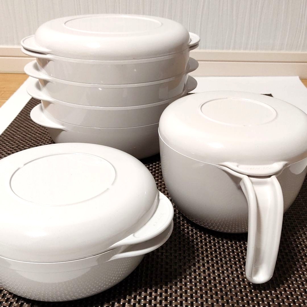 タッパーウェア ウェーブ2000 電子レンジ 耐熱 Tupperware 保存容器 丸