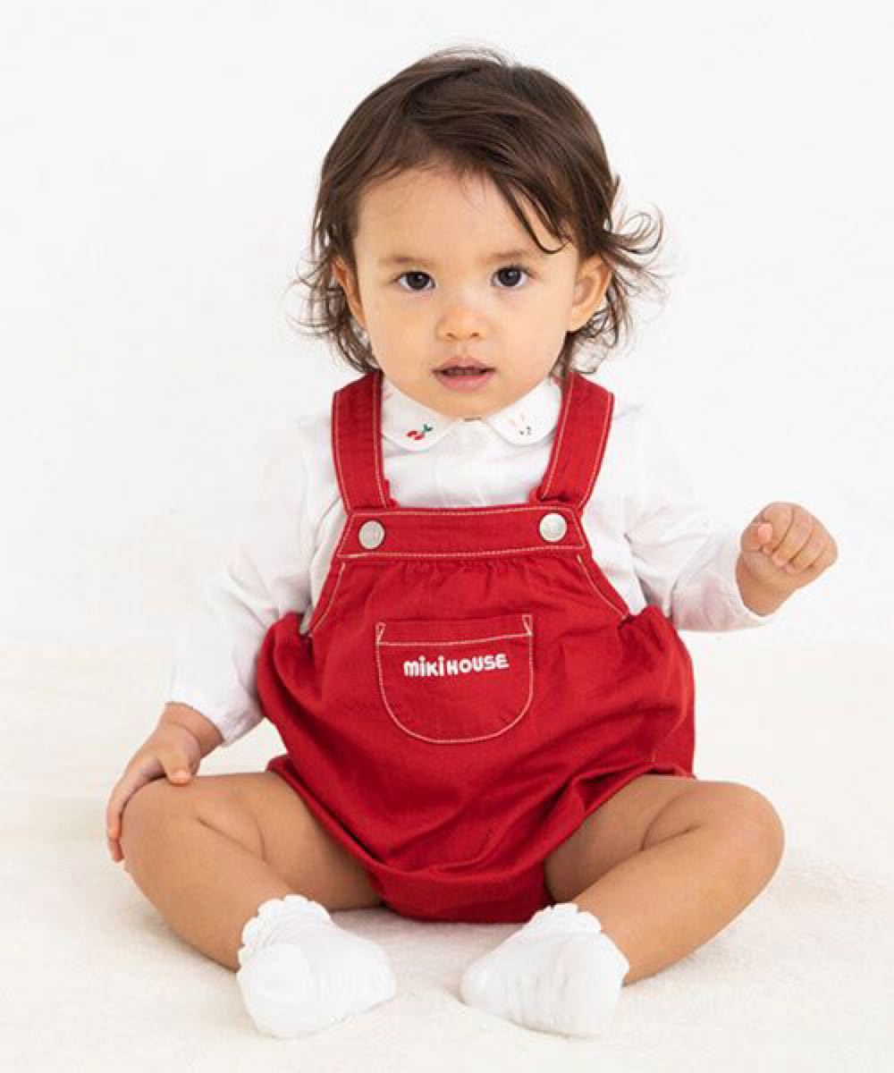 MIKI HOUSE ミキハウス だるまオール ロンパース 80 定番 ロゴ｜Yahoo
