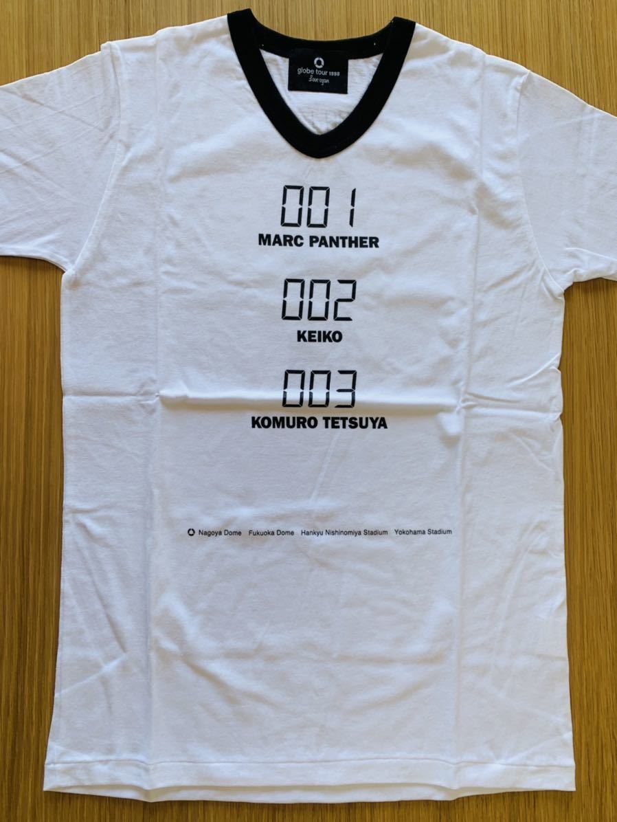 新品 globe Tシャツ globetour1998 半袖 丸首 白 ホワイト ツアーT