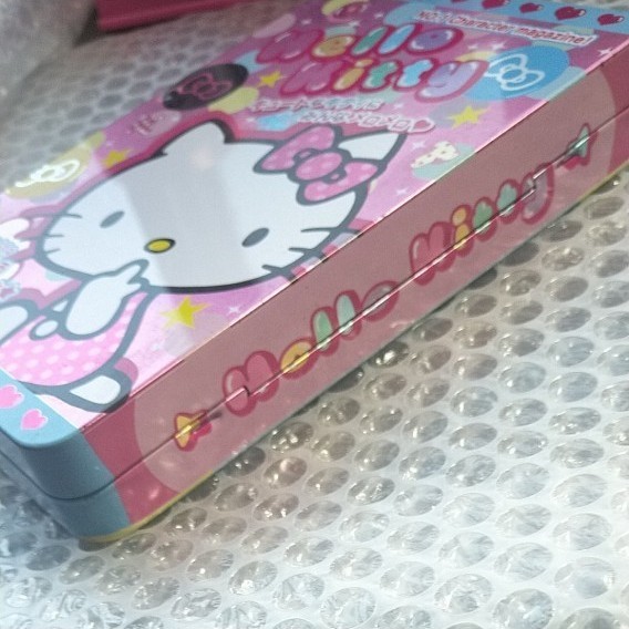 キティ 見開きマガジン雑誌風 缶ケース レターセット入れ サンリオ