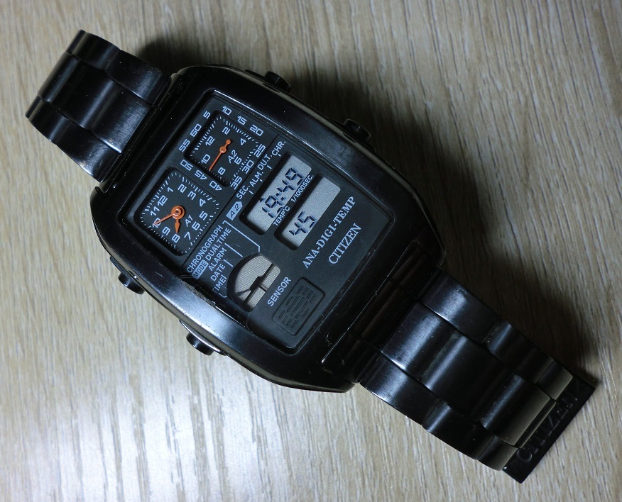 Yahoo!オークション - シチズン アナデジテンプ 8988-S040825 黒 ブラ