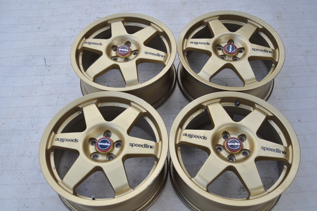 中古アルミ16X7.0スピードライン ゴールド インプレッサ、レガシー等