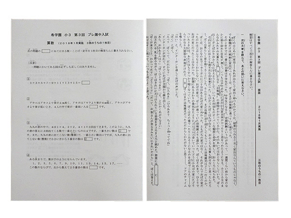 希学園 3年灘クラブ特訓/灘中への道/プレ灘中入試 2回 2017年度版 希