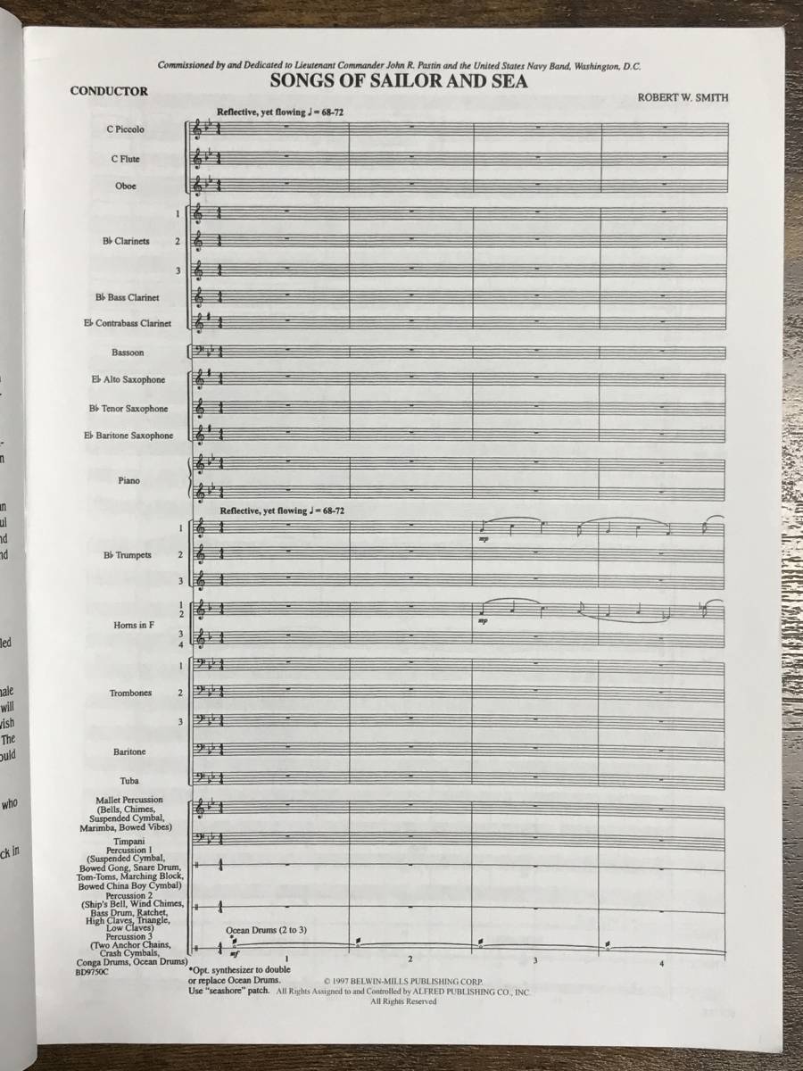 Yahoo!オークション - 送料無料/吹奏楽楽譜/ロバート・W・スミス 海の