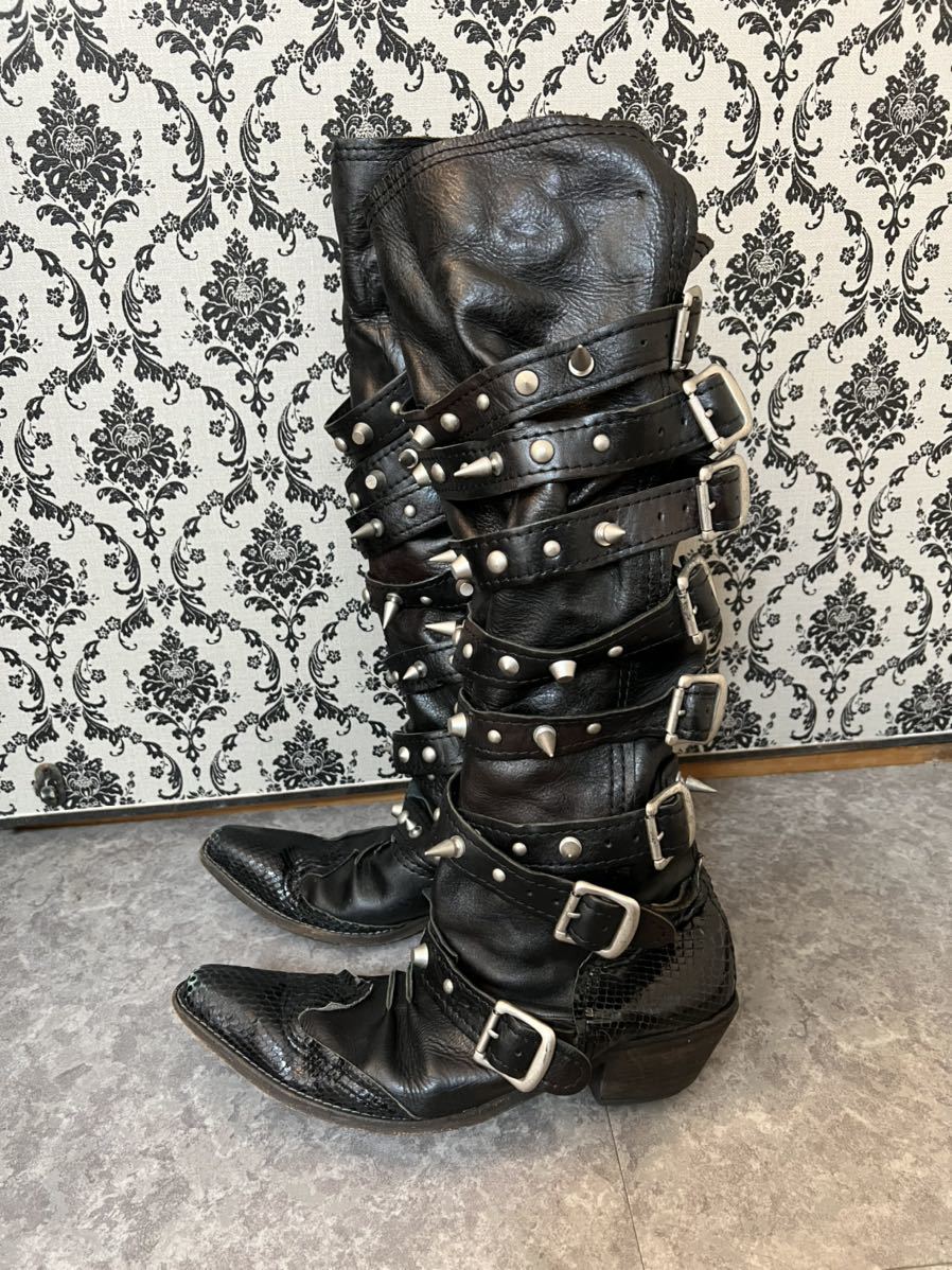 Yahoo!オークション - JUNYA WATANABE/スタッズロングブーツ/ジュンヤ