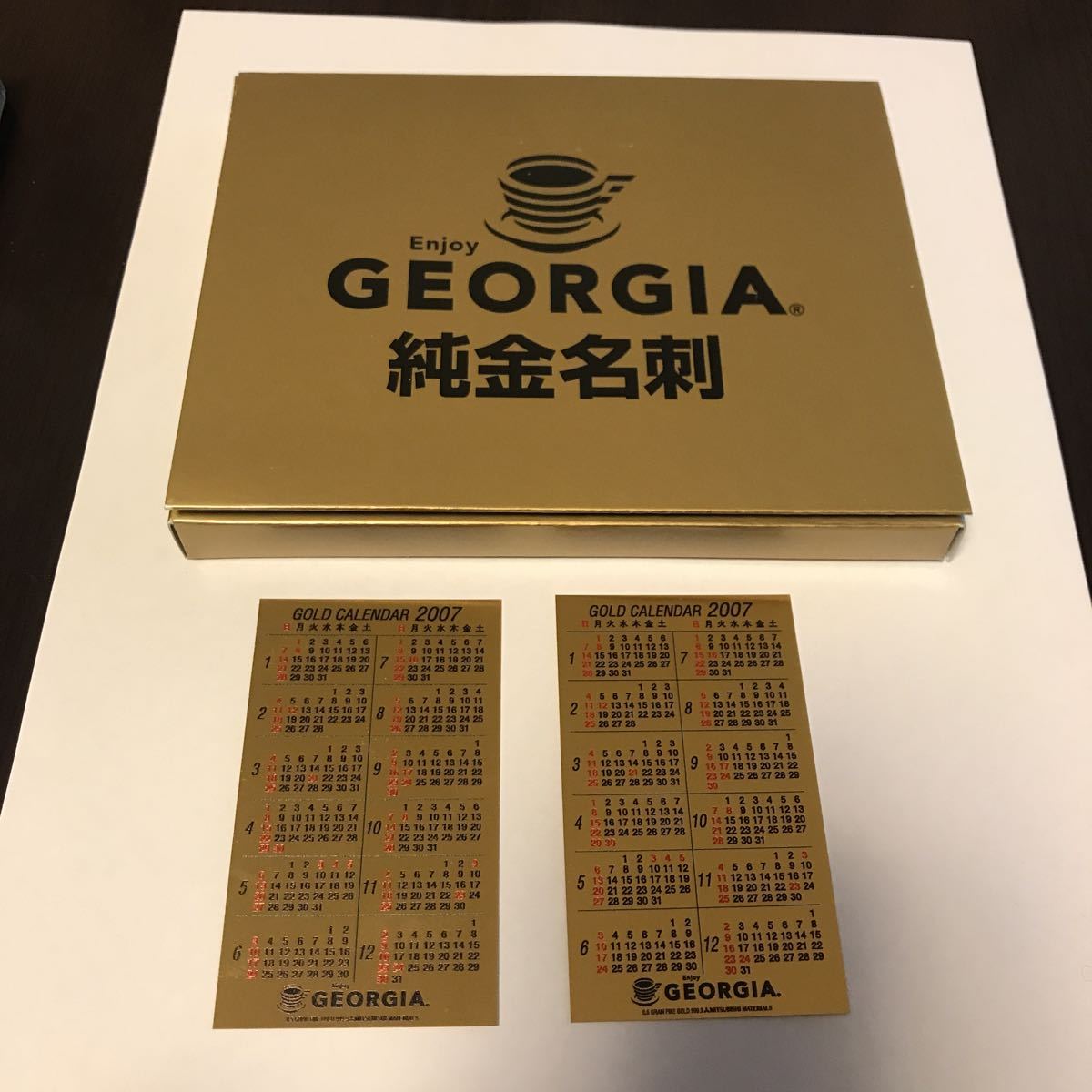 Yahoo!オークション - GEORGIA/ジョージア《純金名刺》0.5 GRAM FINE G