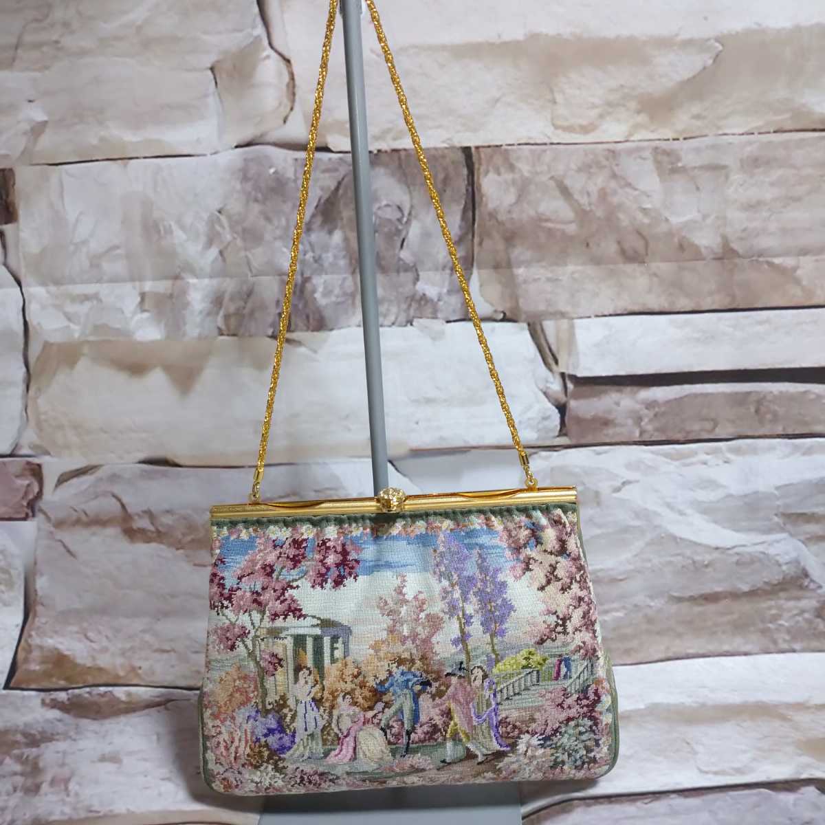 Yahoo!オークション - プチポアン/Petit Point 久家道子 手刺繍 2wayハ