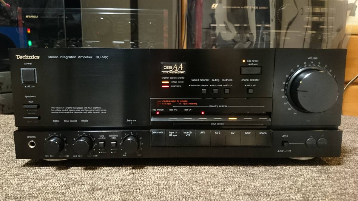 ☆【希少当時物1986年製】Technics SU-V80プリメインアンプ 【公式通販】