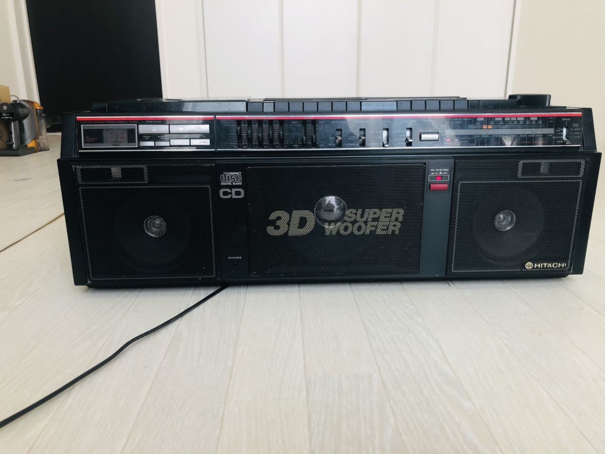 Yahoo!オークション - 昭和レトロHITACHI 日立 ラジカセプレーヤー 3D