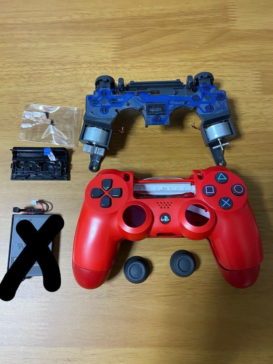 純正 PS4コントローラー マグマレッド DUALSHOCK4 バッテリー 基盤