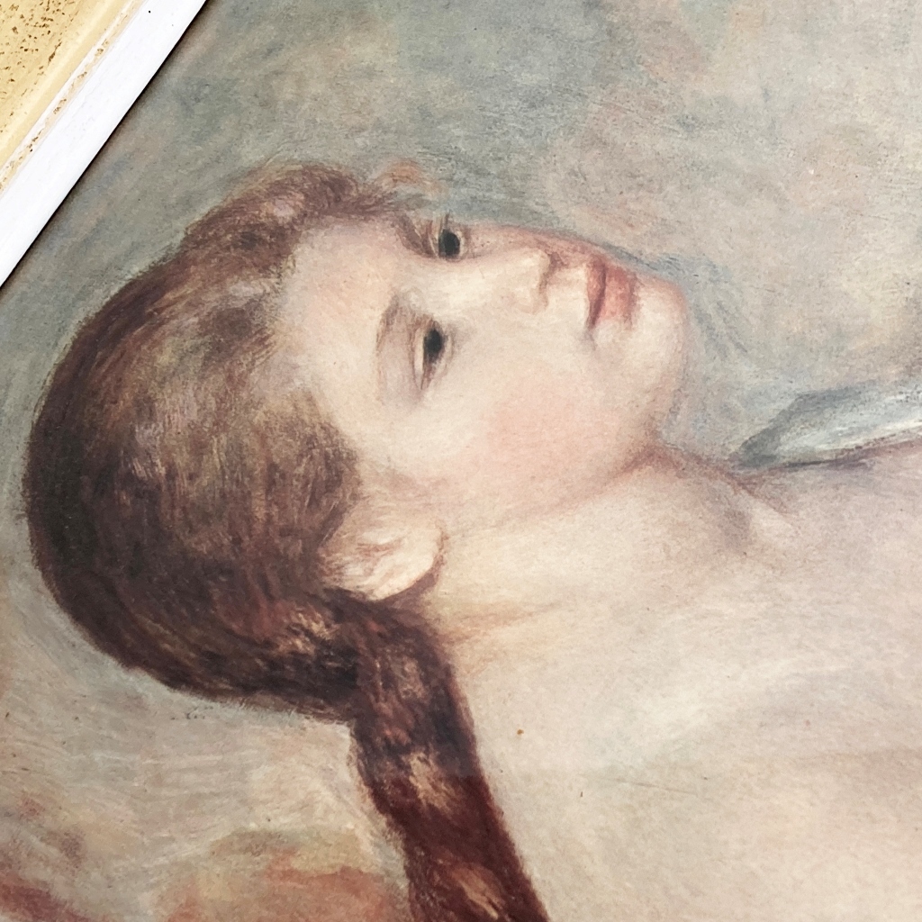 Yahoo!オークション - ルノワール『花を持つ少女』 ルノアール 油彩風