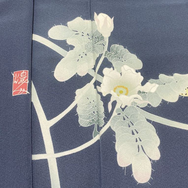 由水 煌人 伝統加賀友禅作家 直筆 胡蝶蘭 逸品 由水煌人伝統加賀友禅