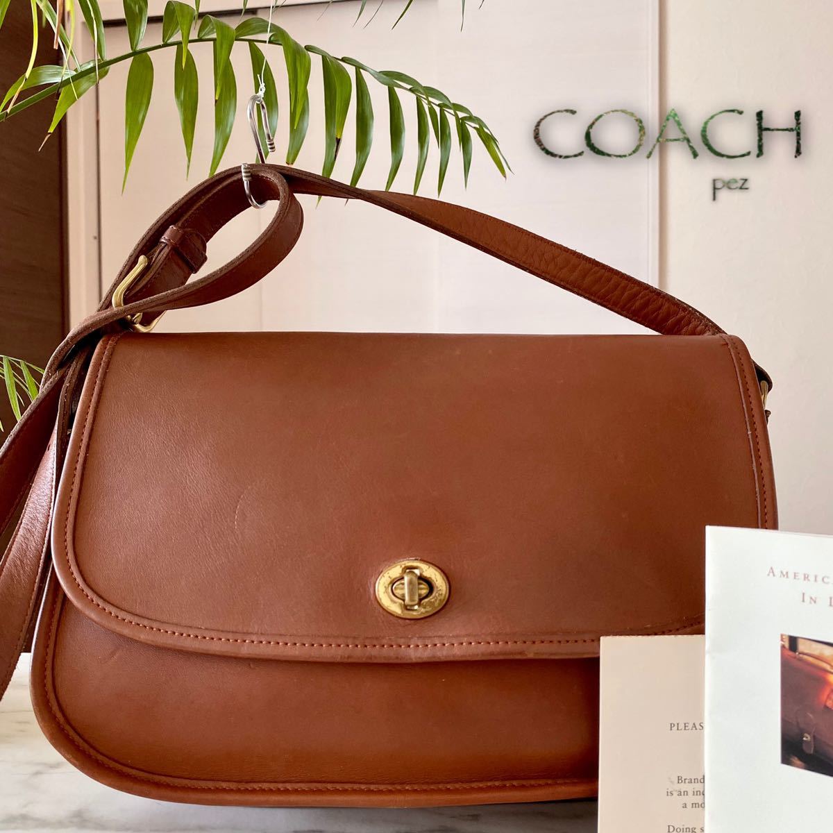 超美品 USA製 COACH オールドコーチ レザーショルダーバッグ