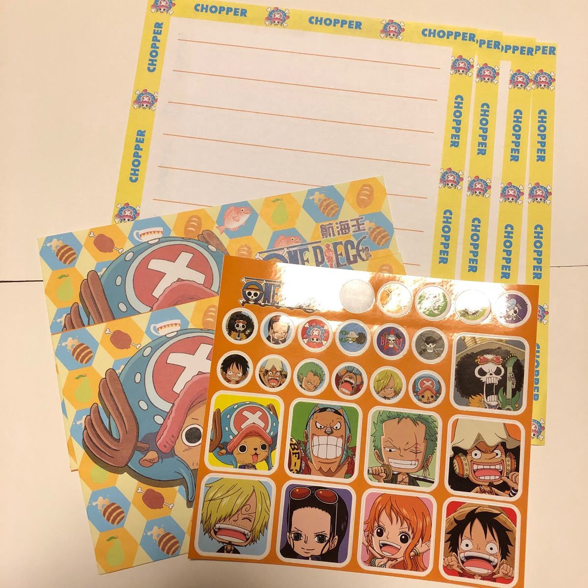 ワンピース ONEPIECE アニメ 初期 レターセット 当時品 ルフィ TV