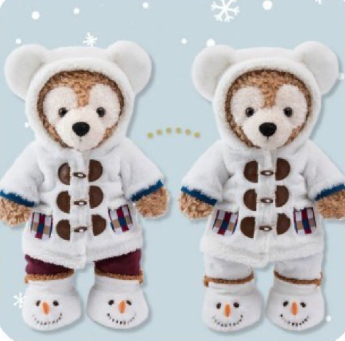 ダッフィー ウィンターホリデー☆ステラルー ぬいぐるみバッジ