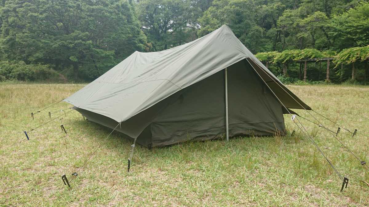 Yahoo!オークション - フランス軍F1テント コットン製 パップテント 軍