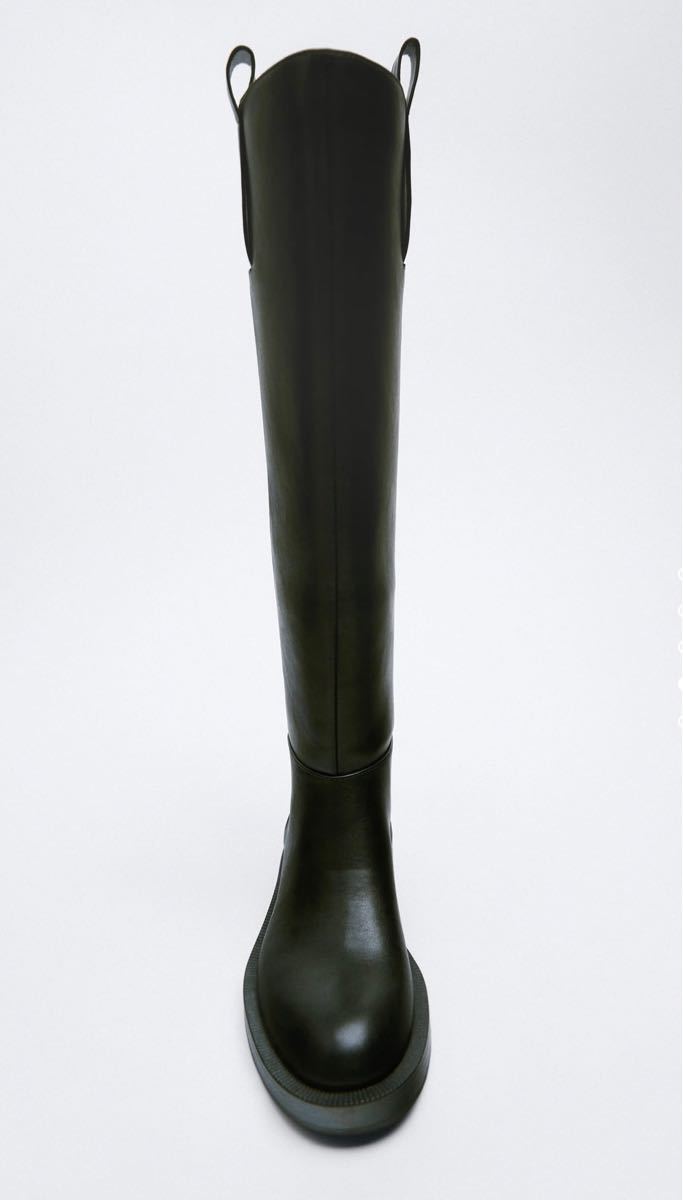 ZARA 乗馬用風デザインブーツ 新品 ブラック 38｜Yahoo!フリマ（旧