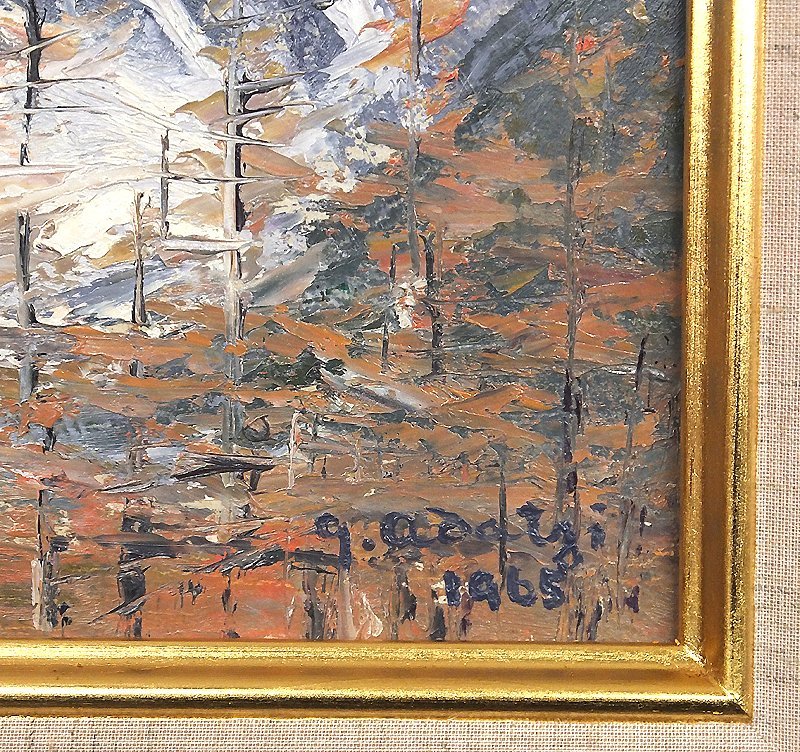 足立源一郎 農鳥岳春雪 夜叉神峠にて 足立源一郎 農鳥岳春雪 夜叉神峠