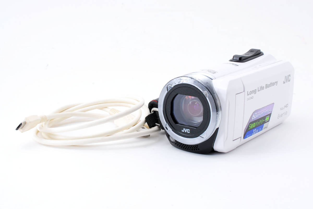 Yahoo!オークション - 動作品 JVC Everio GZ-F100-W デジタルビデオカ