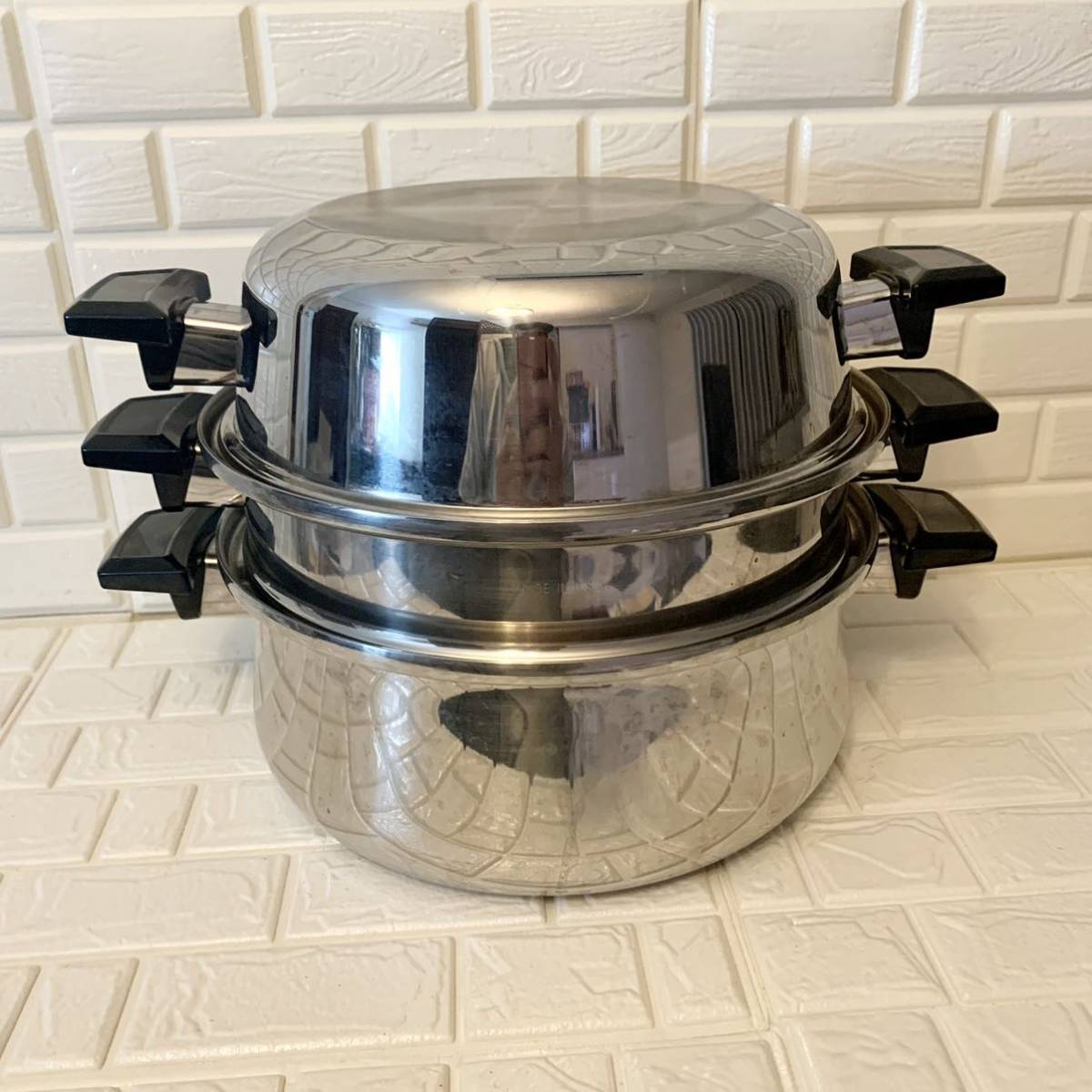 Yahoo!オークション - grn1 ロイヤルクイーン 無水調理鍋 鍋 蒸し器 US