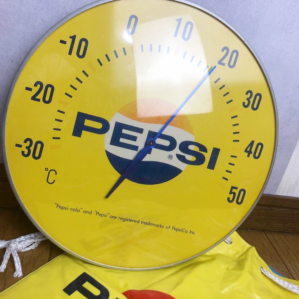 Yahoo!オークション - 昭和レトロ 駄菓子屋 ペプシ 丸型 壁掛け 温度計