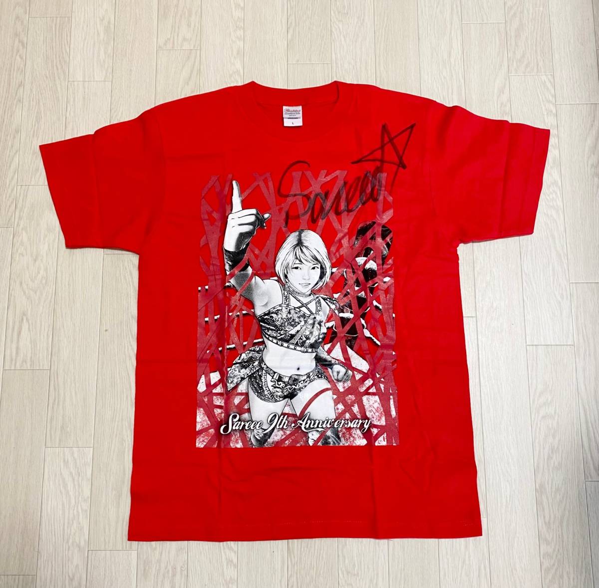 Sareee サリー プロレス 直筆サイン ロングTシャツ XL 白 Sareee