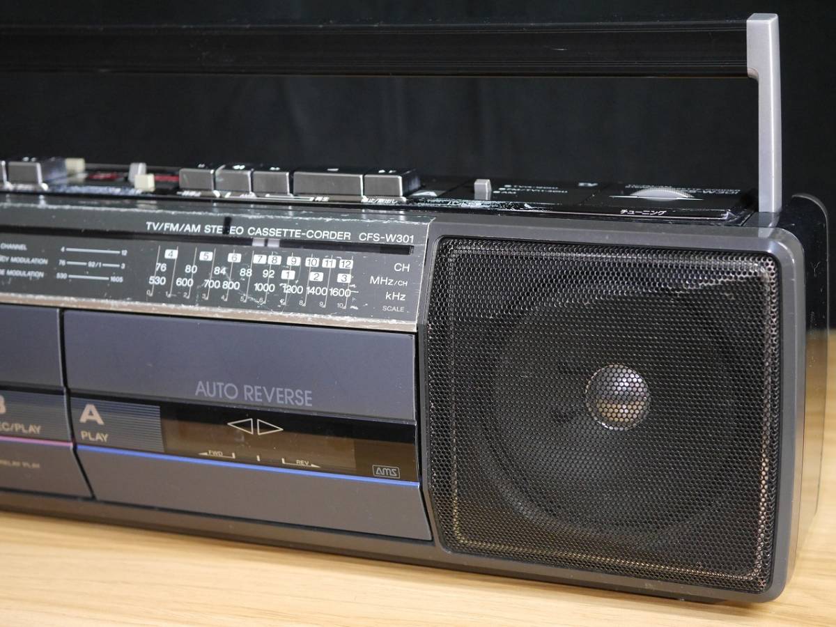 Yahoo!オークション - SONY CFS-W301 TV/FM/AMステレオカセットレコー