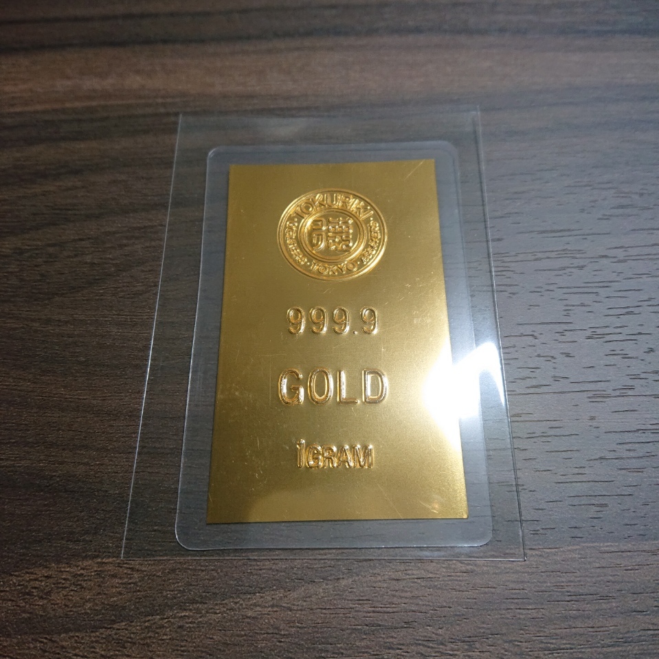 Yahoo!オークション - 金 1g カード 徳力 TOKURIKI 純金 K24 999.9 1グ