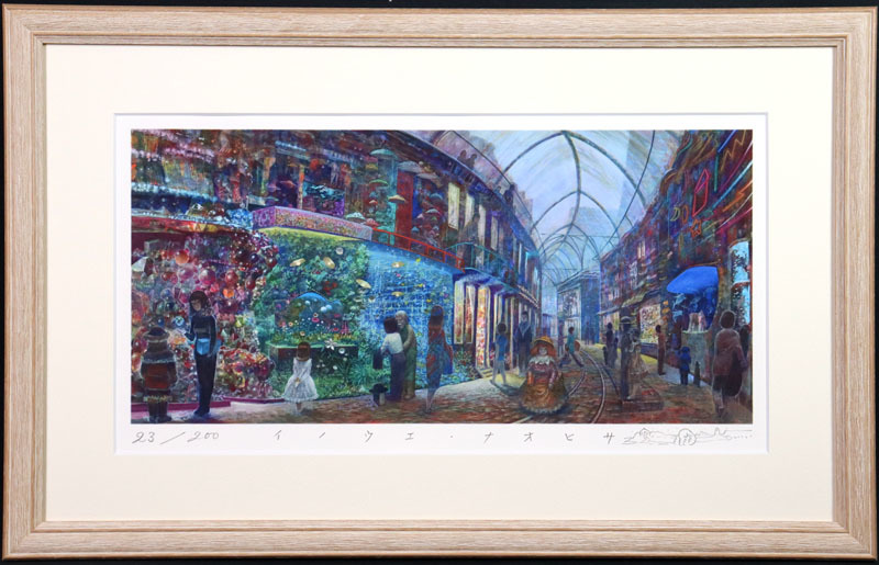Yahoo!オークション - 井上直久 アーケードのにぎわい ピエゾグラフ