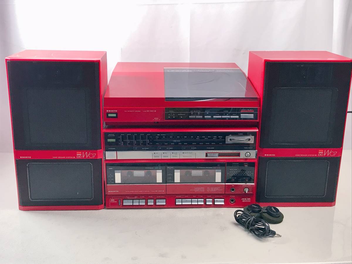 Yahoo!オークション - 【ト静】 レトロ 昭和 SANYO DC-W07TAC ステレオ