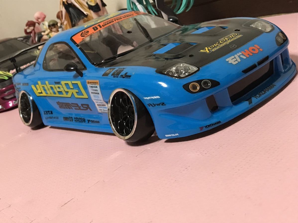 送料無料 1/10 マツダ RX-7 FD3S RE雨宮 ラジコン ボディ LED付き