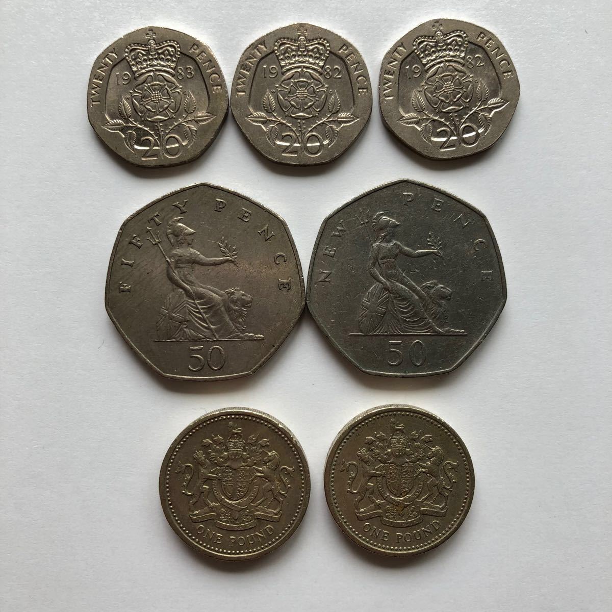 イギリス 旧硬貨 コイン 7種類15枚セット【おまとめ値引】即日発送