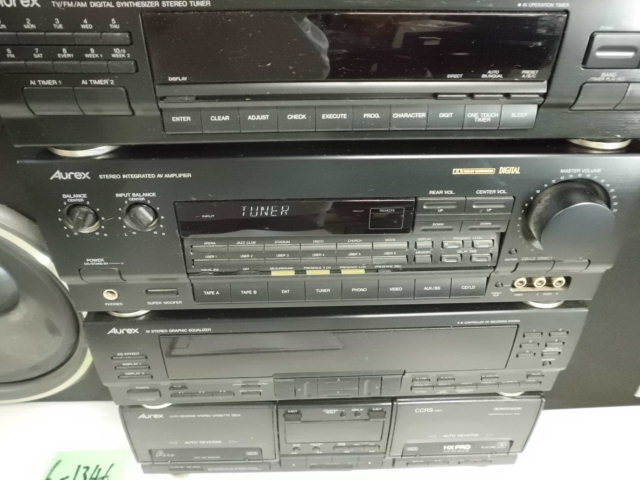 Yahoo!オークション - 6-1346 Aurexセット システムコンポ SJ-V570ST/S