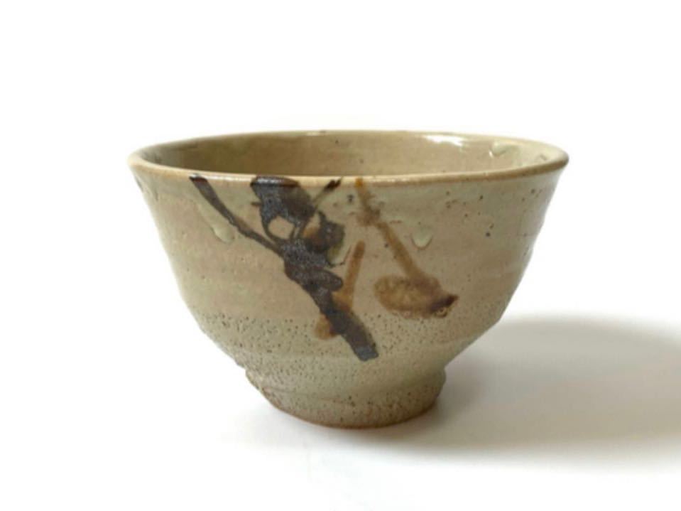 濱田庄司 浜田庄司 トウキビ文 茶碗 抹茶碗 本物保証 初窯の窯印あり