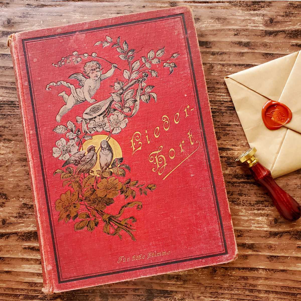 1800年代後半 表紙がとっても美しいドイツのアンティーク楽譜 洋書古書