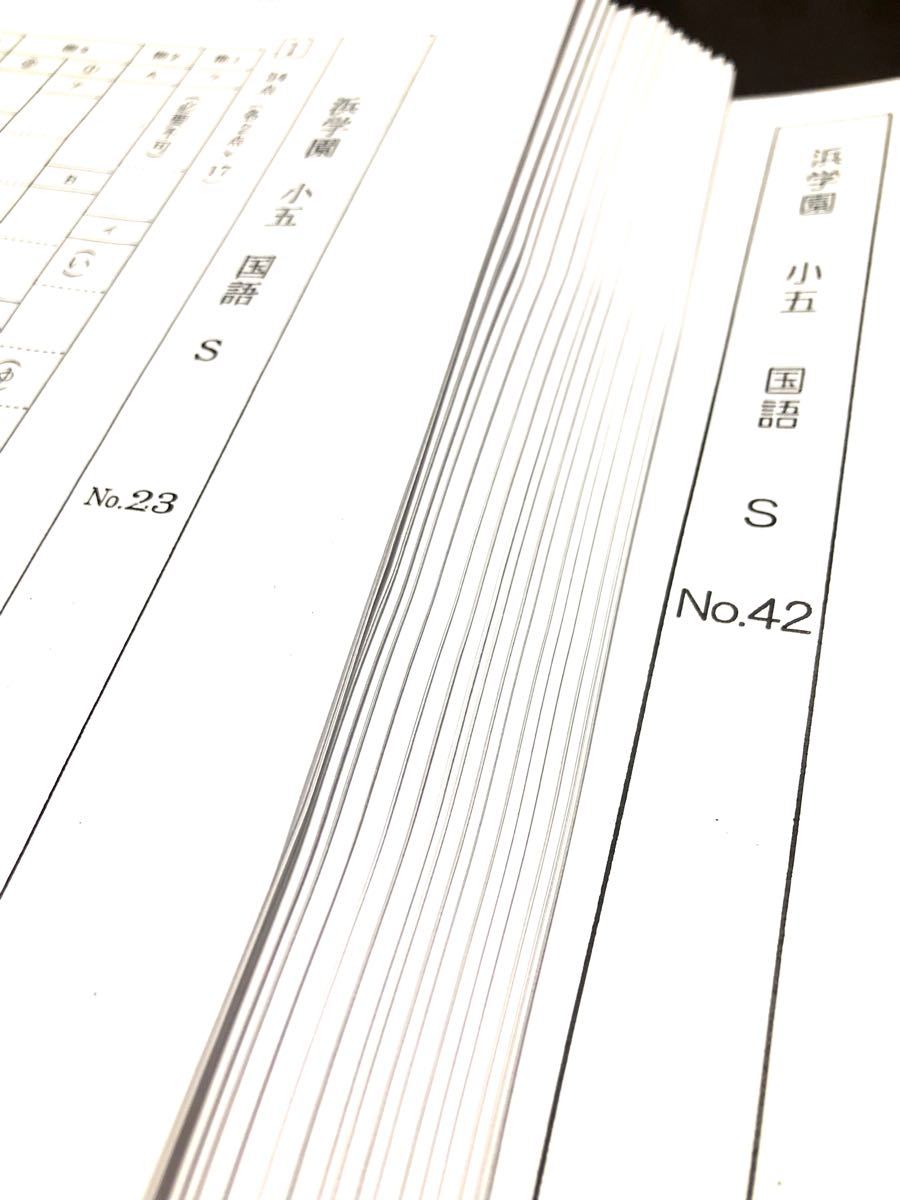 浜学園 2024年度 小5 Sクラス 復習テスト国語 算数 理科 社会 解答