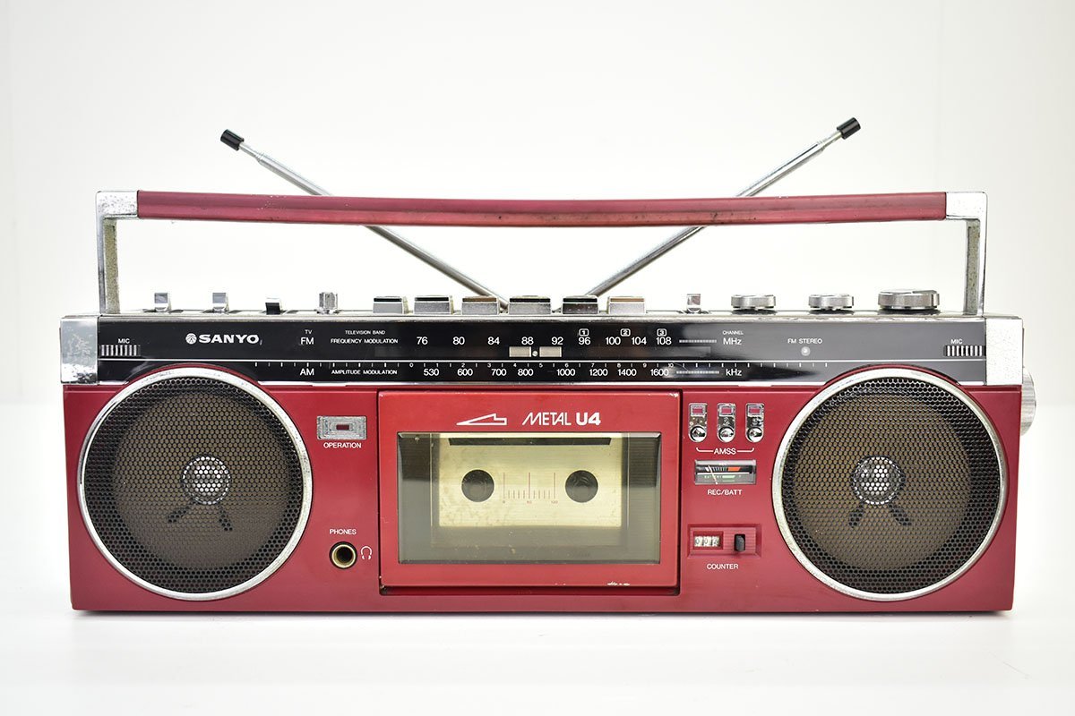 Yahoo!オークション - SANYO MR-U4MKIII ラジカセ レッド 再生OK[サン