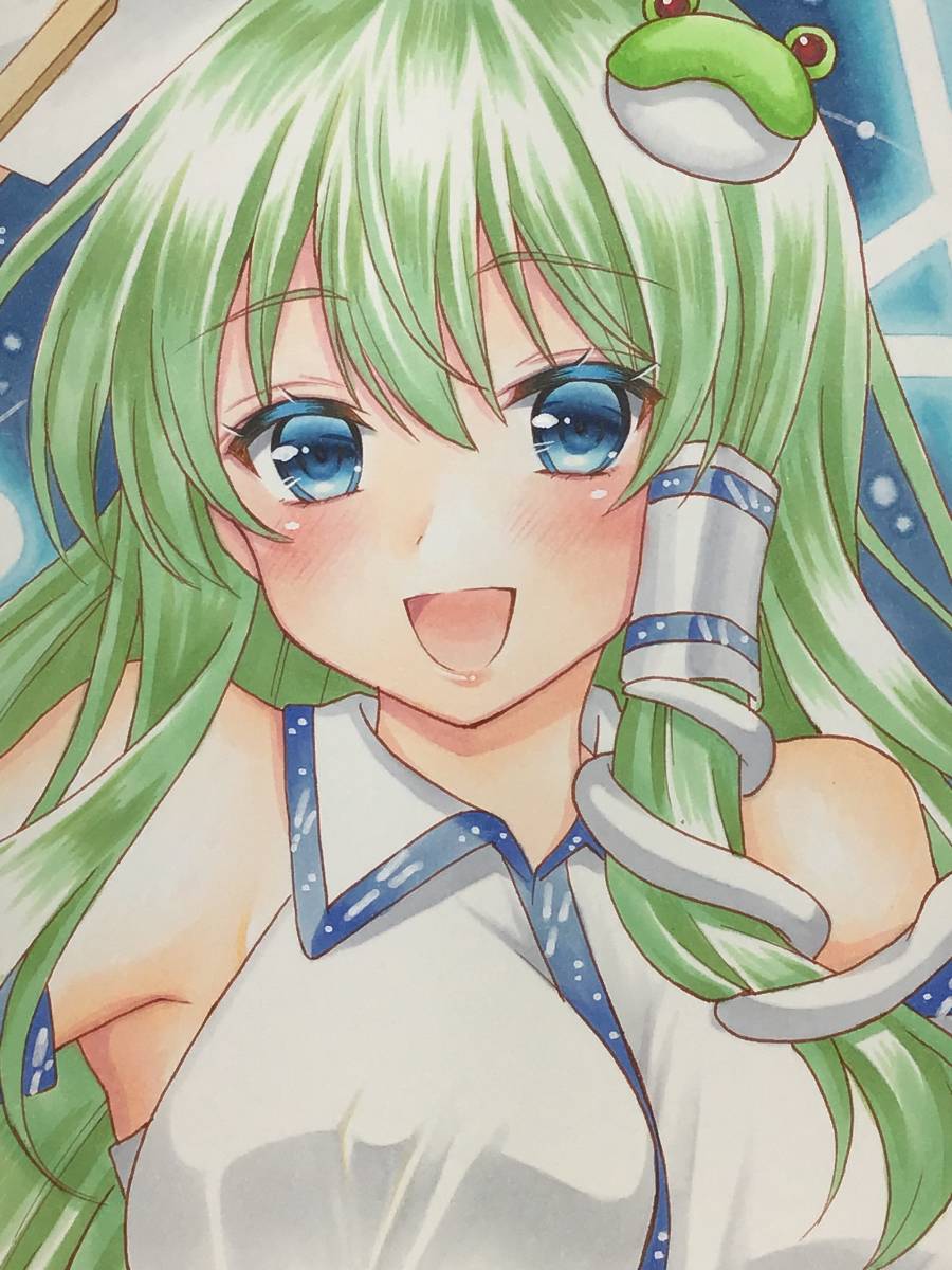 Yahoo!オークション - 同人手描きイラスト 東方project 東風谷早苗 A4