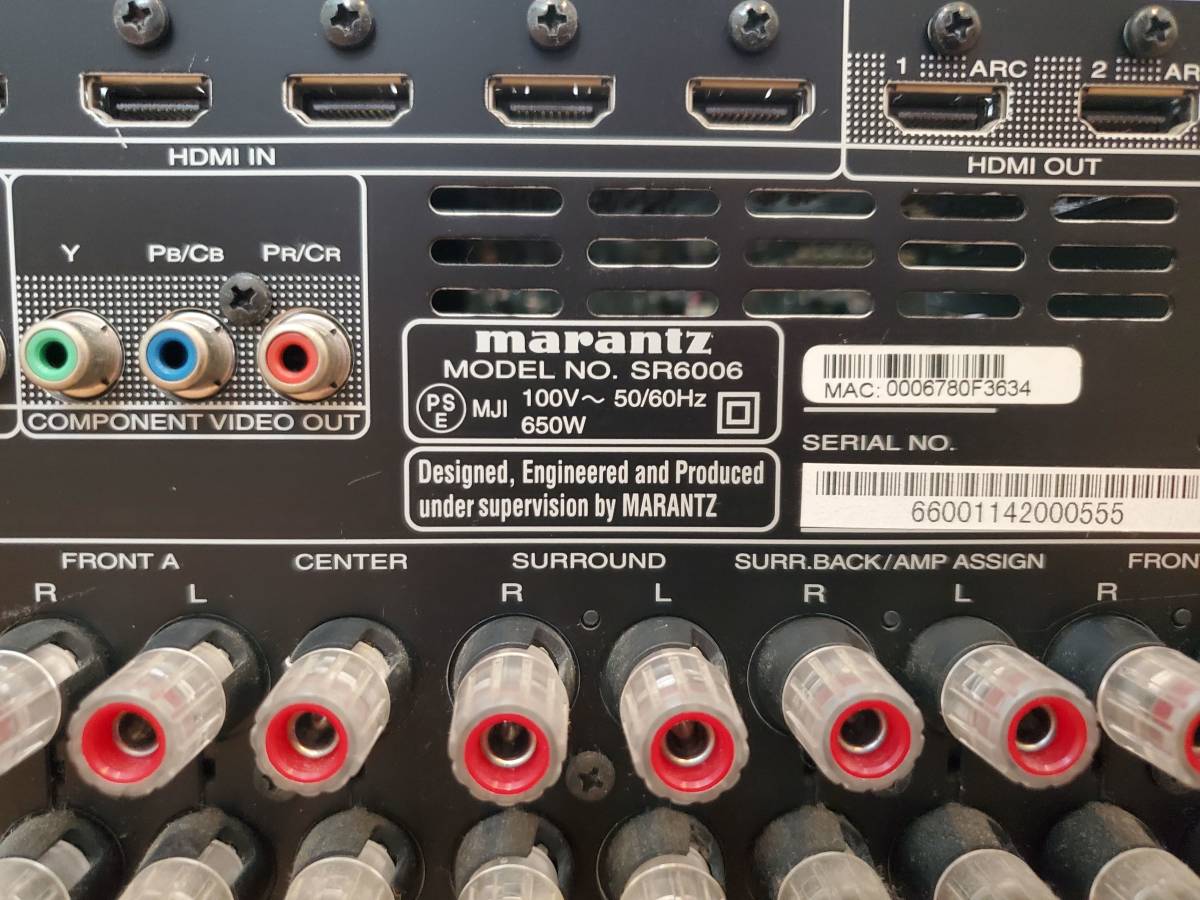 Yahoo!オークション - marantz マランツ SR6006 AVアンプ 中古 190W 7