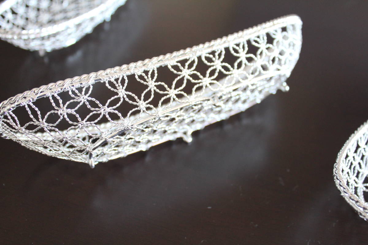 Yahoo!オークション - 和光 銀仕上製品 かご編み おしぼりトレー 5枚