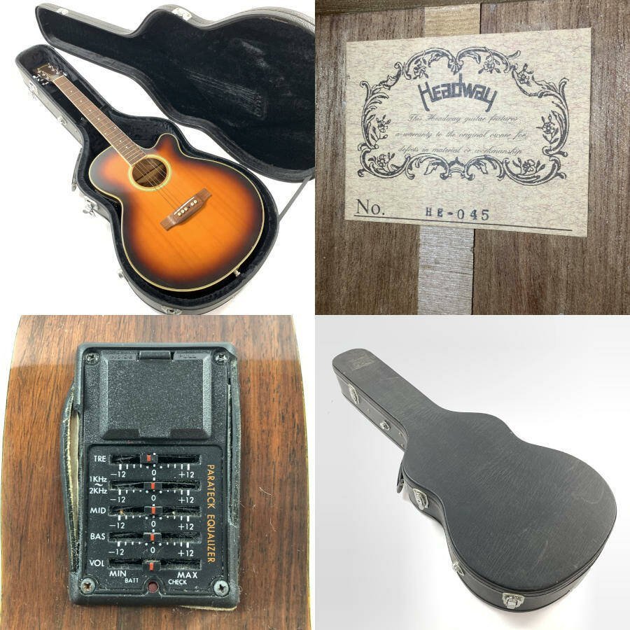 Yahoo!オークション - HEADWAY HE-045 ヘッドウェイ エレアコギター シ