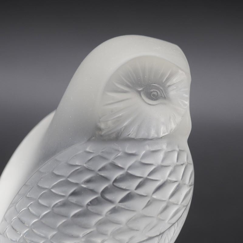 ラリック LALIQUE フクロウ ペーパーウェイト 置物 梟 ふくろう 鳥