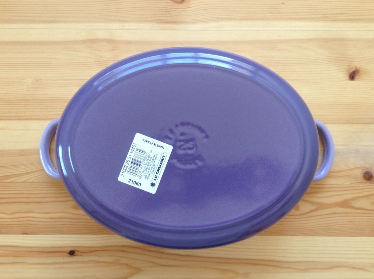 ルクルーゼ ココットオーバル 25cm ブルーベルパープル 楕円形 紫 両手