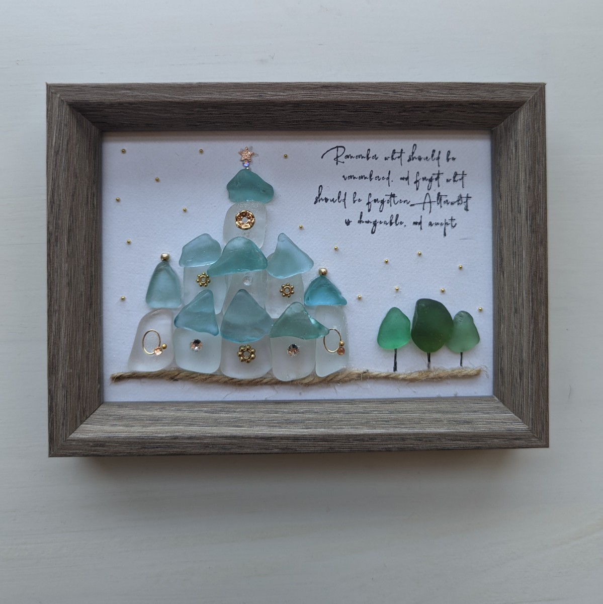 chiiipon様専用 シーグラスアート シーグラス 「森のお城」｜Yahoo