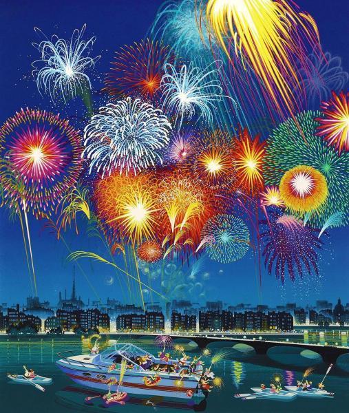 Yahoo!オークション - 【真作】【WISH】ヒロ・ヤマガタ「花火」シルク