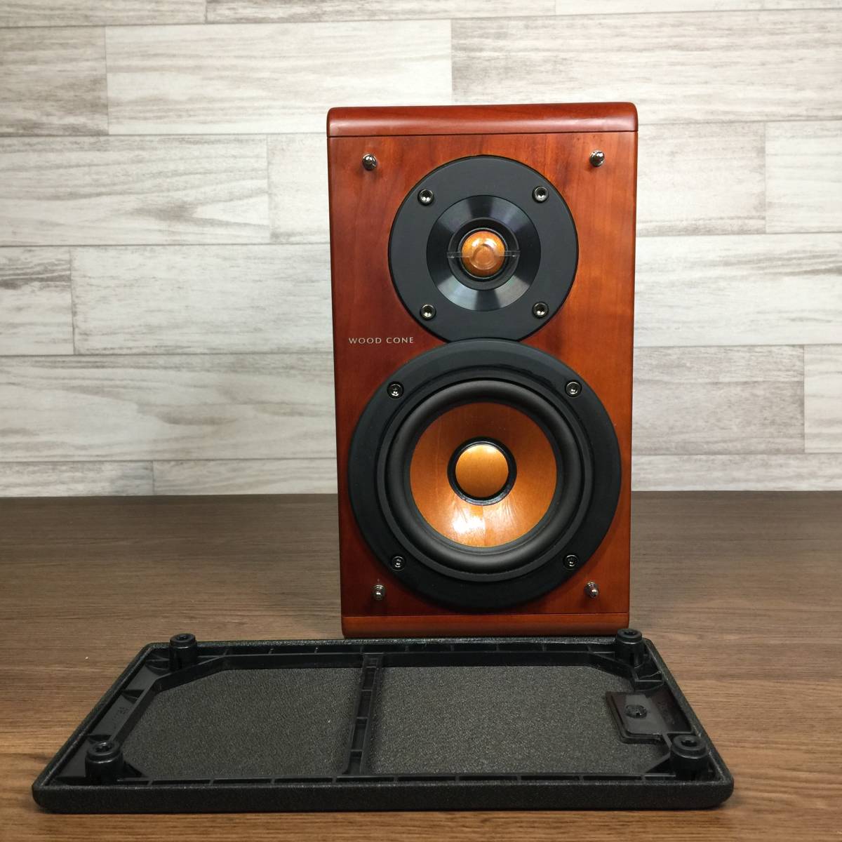 ジャンク 通電のみOK Victor EX-A10 ウッドコーンスピーカー システム