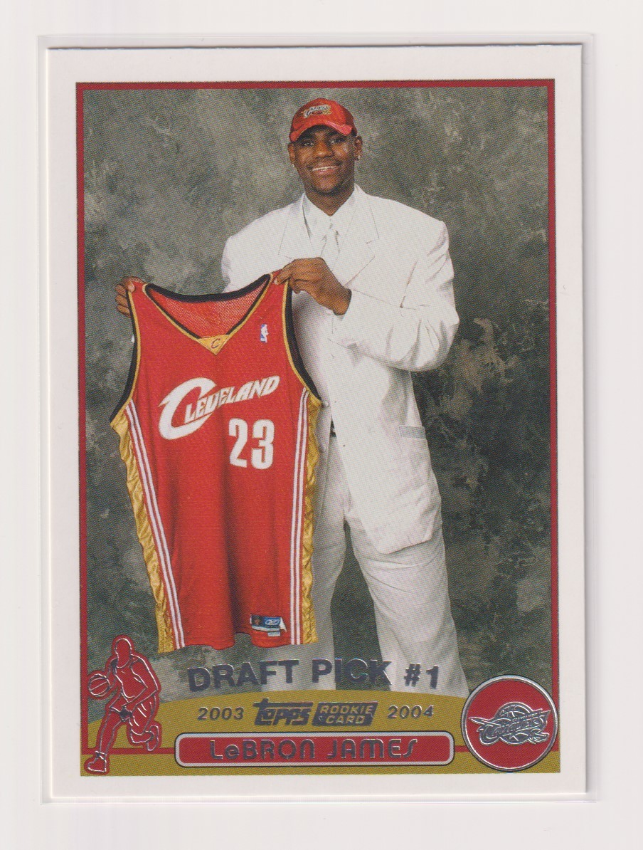 NBA LEBRON JAMES ROOKIE CARD 2003-04 Topps No 221 BASKETBALL