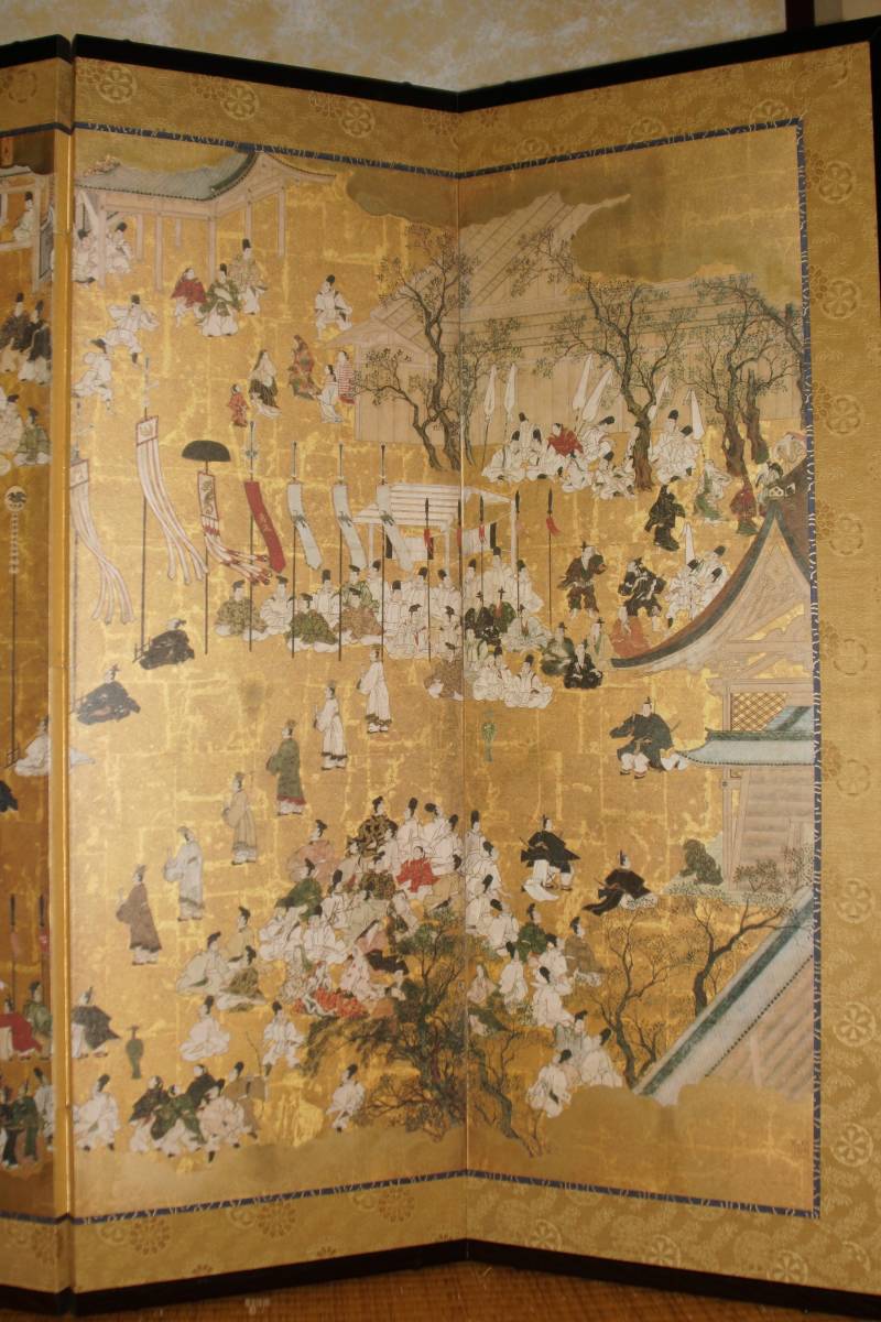 明治天皇御即位式図屏風 ネルソンアトキンス美術館蔵 1990年 複製 屏風