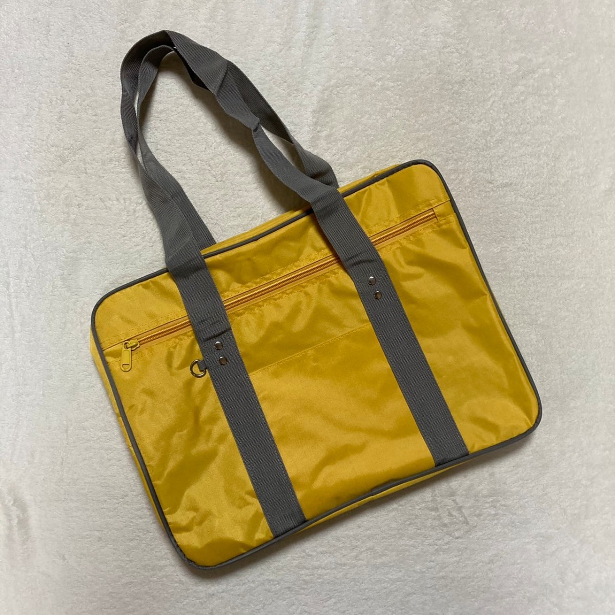 1個/黄色】スクールバッグ スクバ ワッペ ボストンバック マザーズ